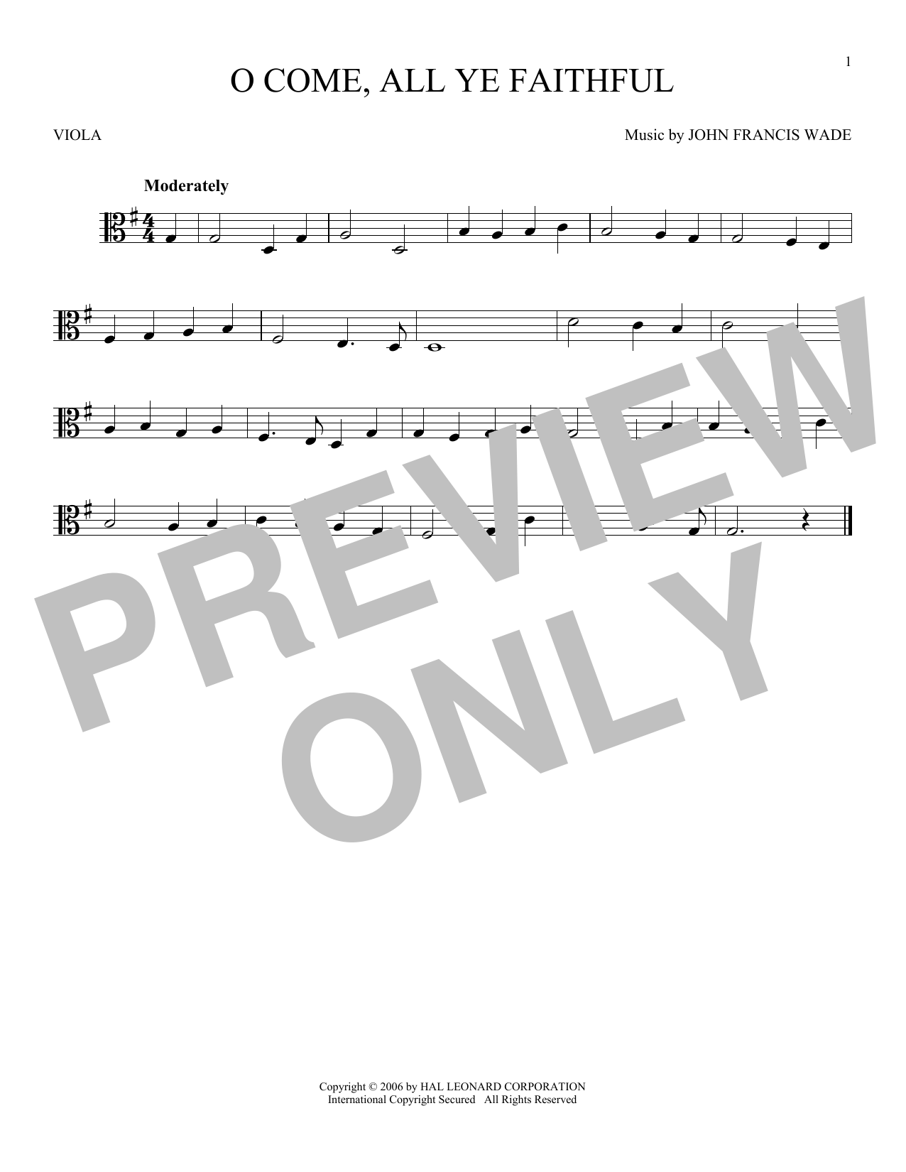 Product gallery: Page 1 of 1 O Come, All Ye Faithful, John Francis Wade