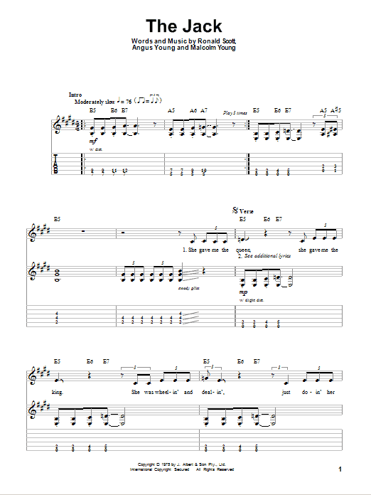 Produktgalerie: Seite 1 von 1 The Jack, AC/DC, Gitarre