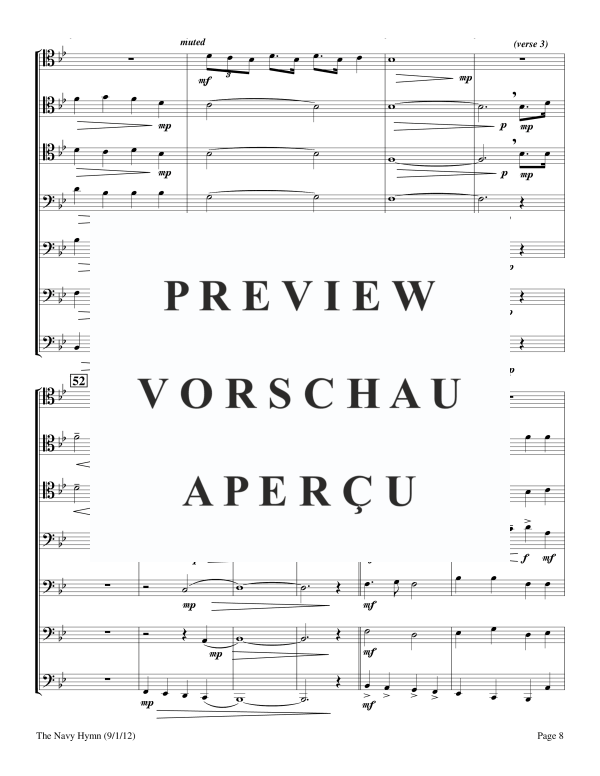 Product gallery: Page 10 of 11 The Navy Hymn, , Solo Trombone and Trombone Sextet