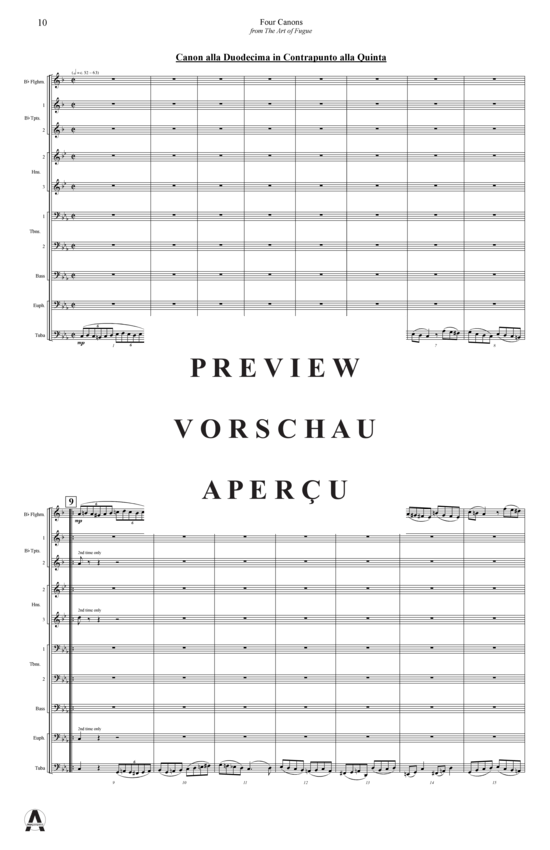Produktgalerie: Seite 12 von 20 Vier Kanon aus Kunst der Fuge , , (Concert Band)