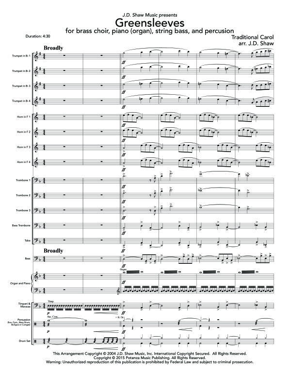 Produktgalerie: Seite 1 von 11 Greensleeves, , (Brass Band)