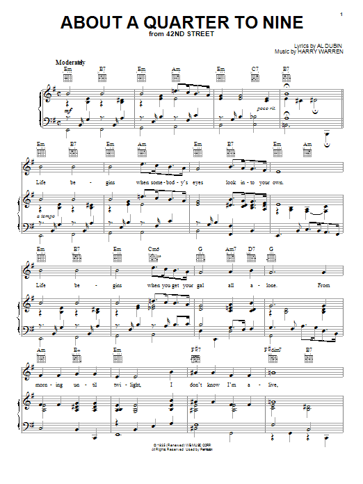 Product picture to:  About A Quarter To Nine - Bobby Darin