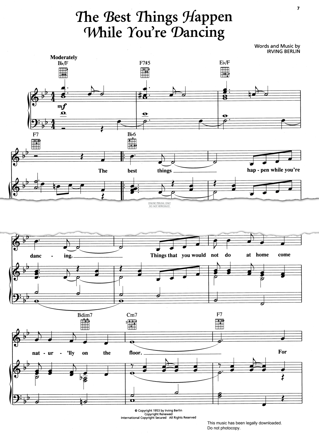 gallery: The Best Things Happen While You're Dancing, Irving Berlin, Gesang, Gitarre, Klavier