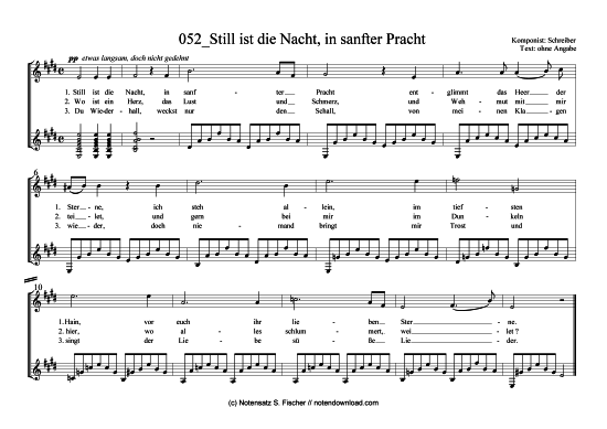 Product picture to: Still ist die Nacht, in sanfter Pracht Schreiber 