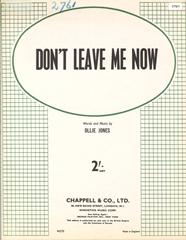cover: Don't Leave Me Now, Ollie Jones