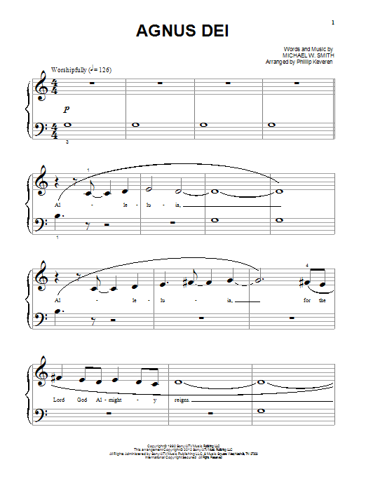 Produktgalerie: Seite 1 von 1 Agnus Dei, Michael W. Smith, Klavier