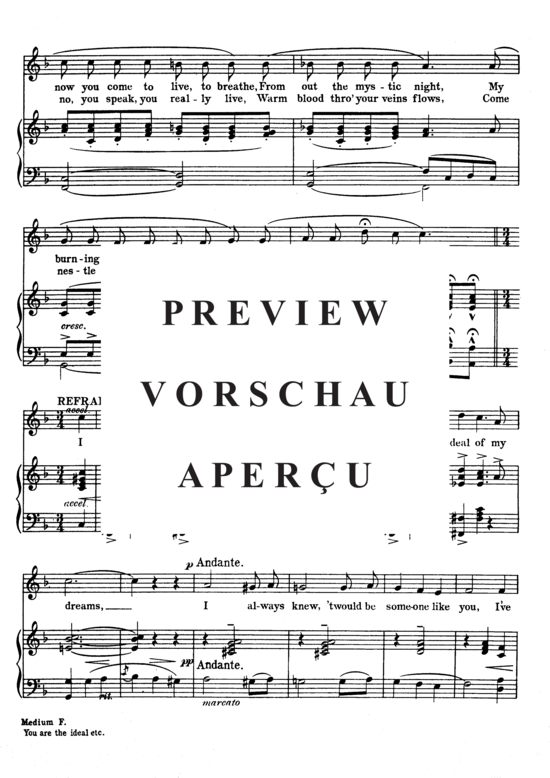 Produktgalerie: Seite 4 von 8 You Are The Ideal Of My Dreams , Popular Standard, Klavier und Gesang