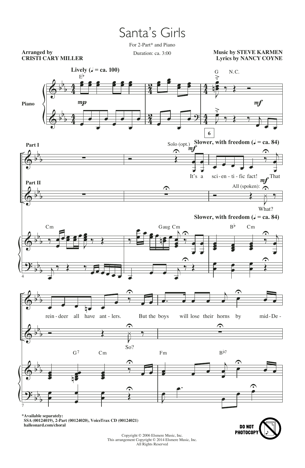 Produktbild zu: Santa's Girls (arr. Cristi Cary Miller)