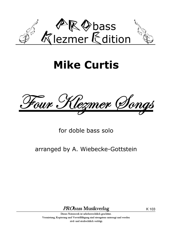 Product picture to: Four Klezmer Songs