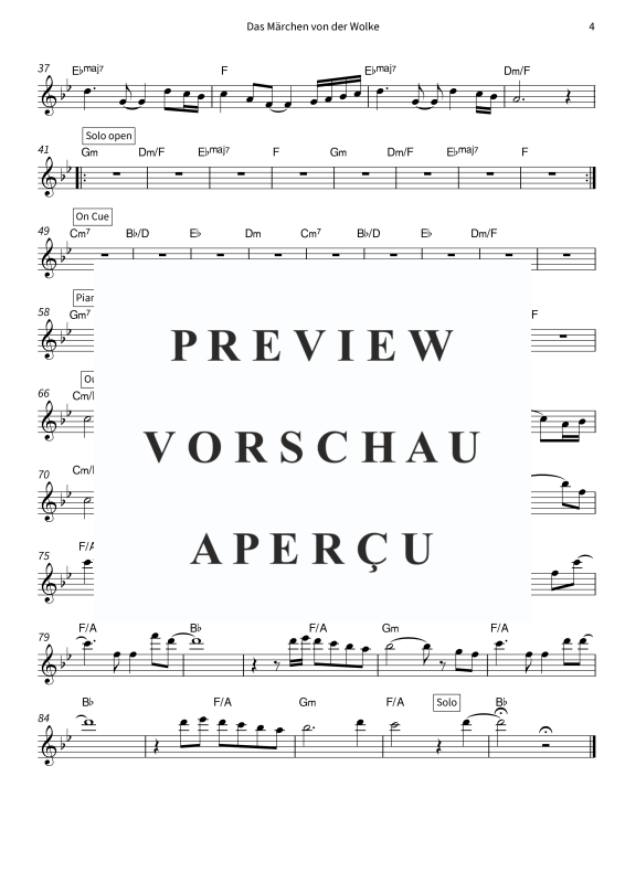 Produktgalerie: Seite 6 von 6 Das Märchen von der Wolke, Stiehler/Lucaciu, Duo, Violine - Leadsheet