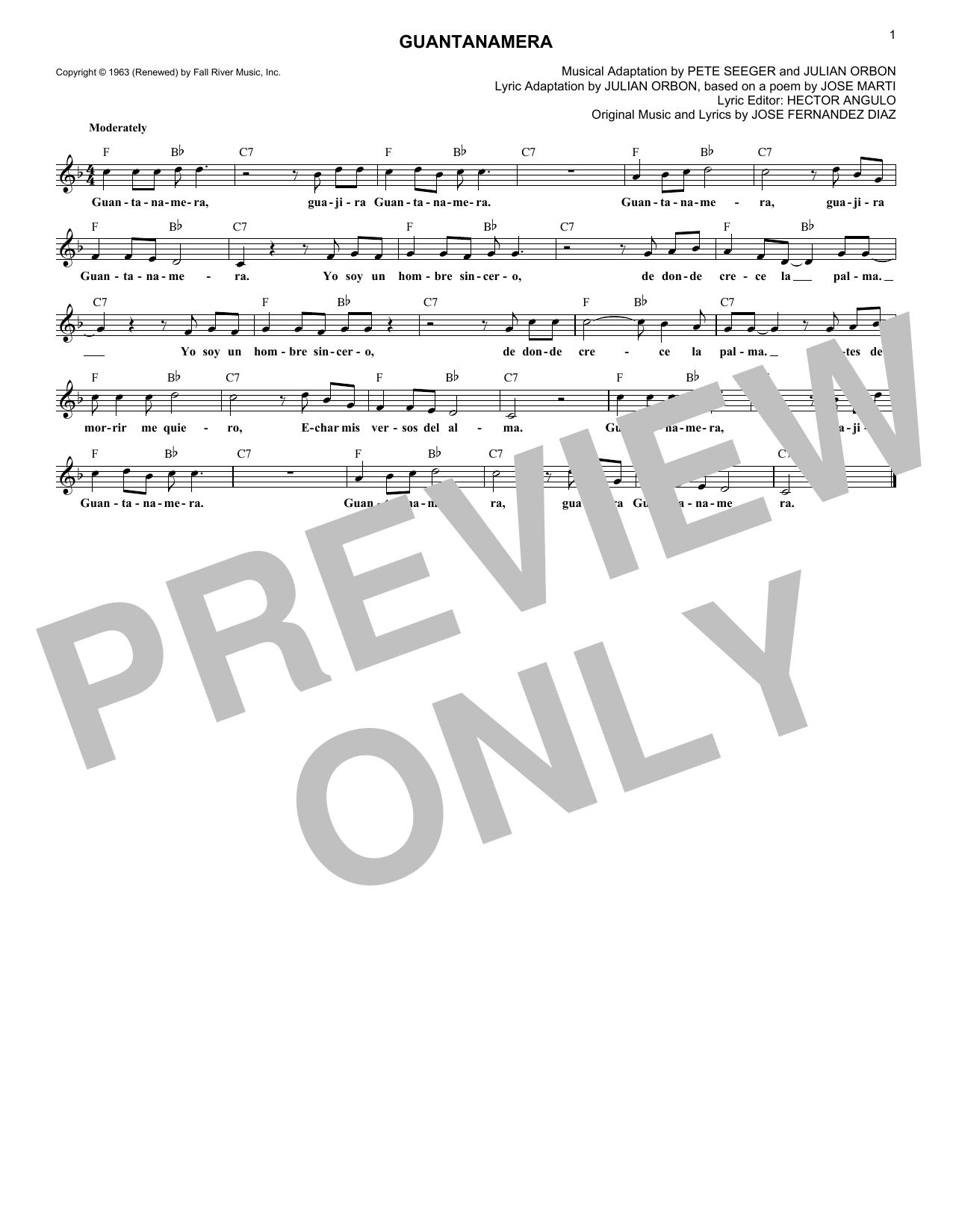 Produktgalerie: Seite 1 von 1 Guantanamera, Pete Seeger, Melodieinstrument