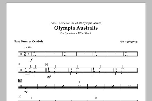 Produktbild zu:  Olympia Australis (Symphonic Wind Band) - Bass Drum & Cymbals - 