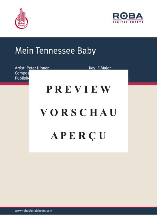 Produktgalerie: Seite 2 von 4 Mein Tennessee Baby, Hinnen, 	Peter, Klavier und Gesang