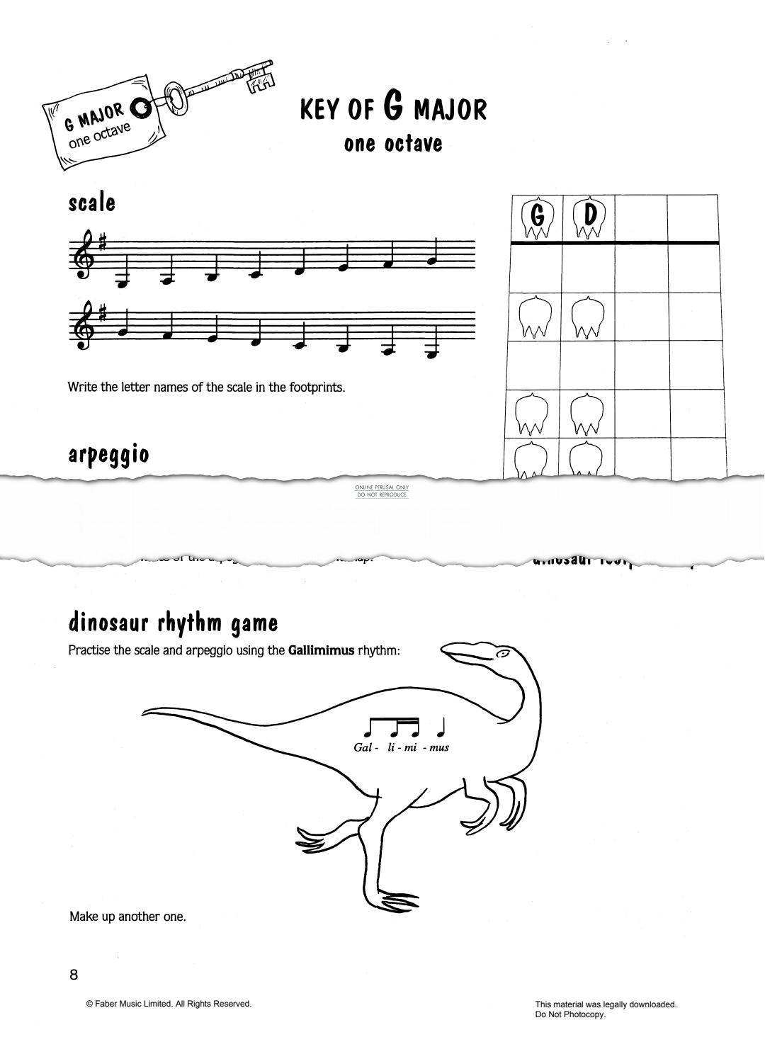Product gallery: Page 1 of 1 G Major Scale/Long Long Ago, Mary Cohen