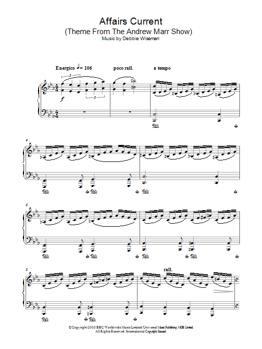 Product picture to: Affairs Current (Theme From The Andrew Marr Show)