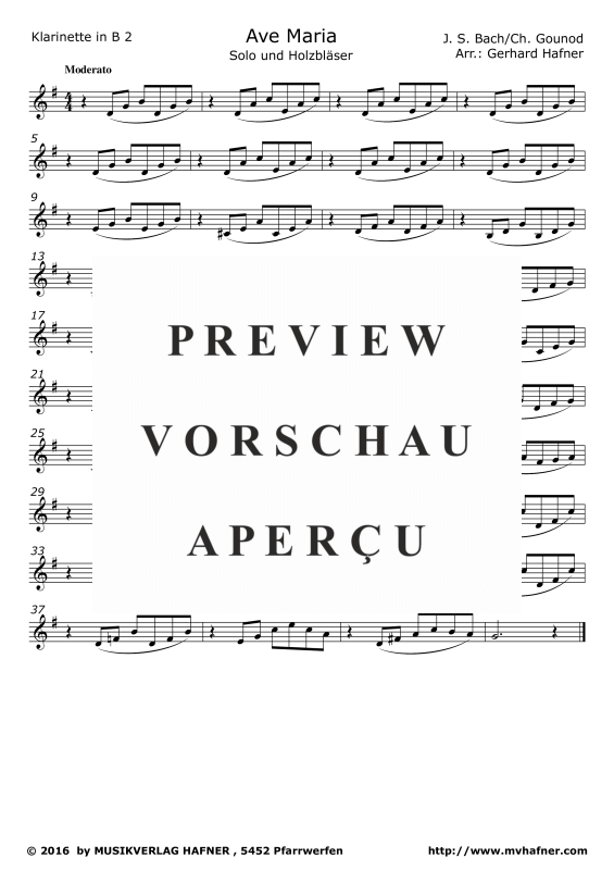 Product gallery: Page 8 of 11 Ave Maria, , (Clarinet Quintet)