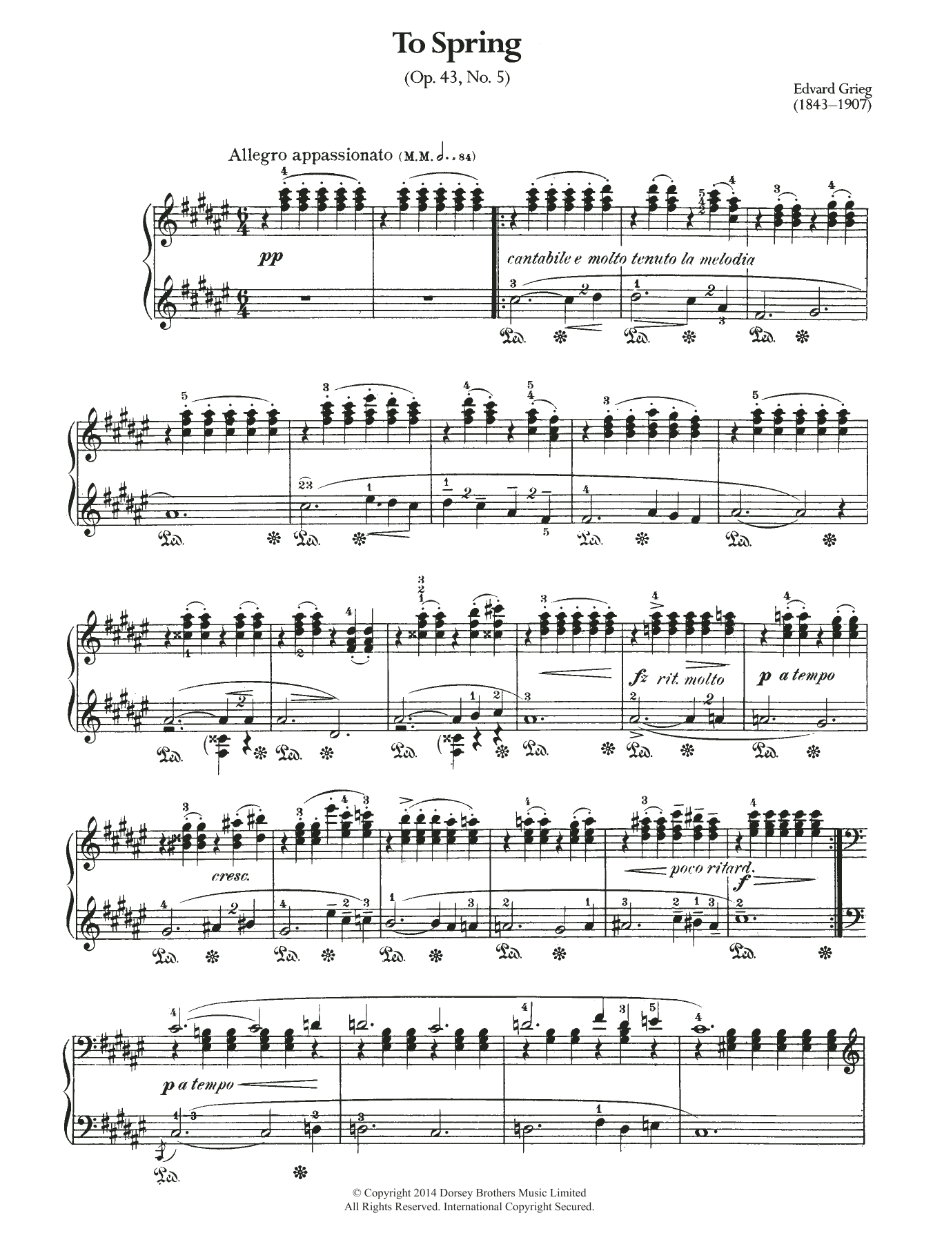 Product picture to: To Spring, Op.43 No.5