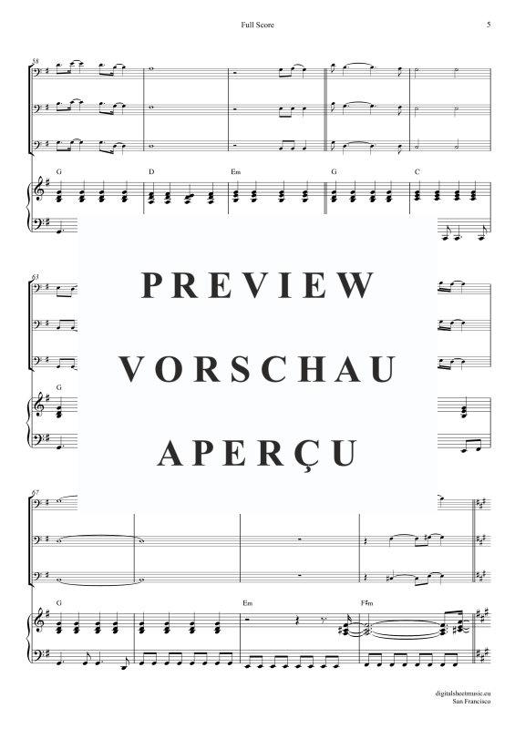Produktgalerie: Seite 6 von 11 San Francisco, McKenzie, Scott, (Posaunen Trio + Klavier)