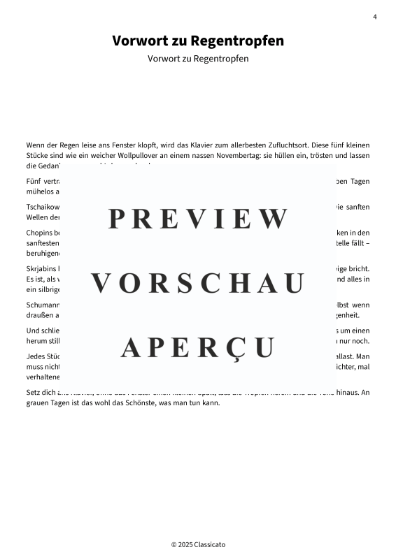 Produktgalerie: Seite 6 von 11 Regentropfen am Klavier - Vereinfachte Klavierträume für graue Tage, , Klavier Solo