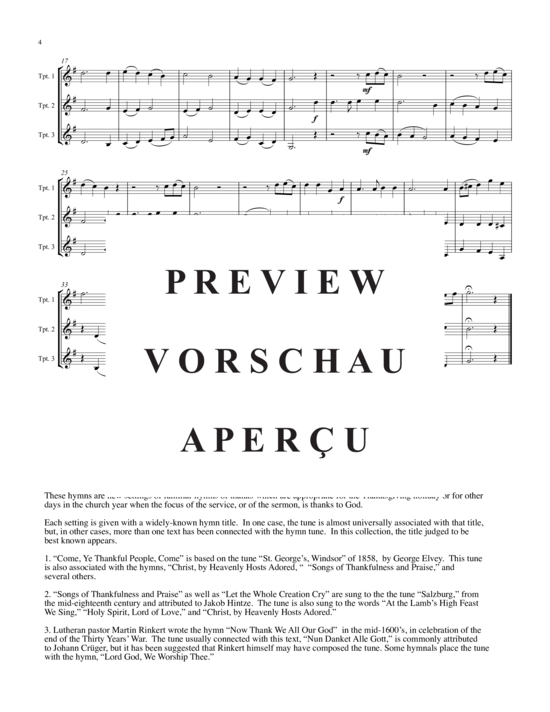 Produktgalerie: Seite 5 von 11 3 Hymns of Thanksgiving , , (3x Trompete)