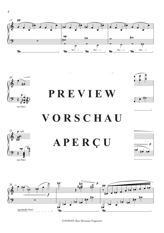 Product gallery: Page 4 of 7 Bear Mountain Fragments , , Piano Solo