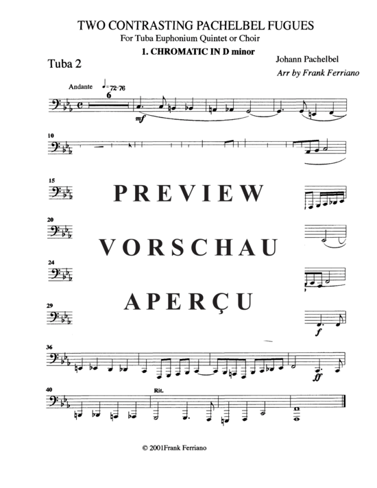 Product gallery: Page 16 of 18 Two Contrasting Pachelbel Fugues (Tuba Quintett EEE(T) , , TT)