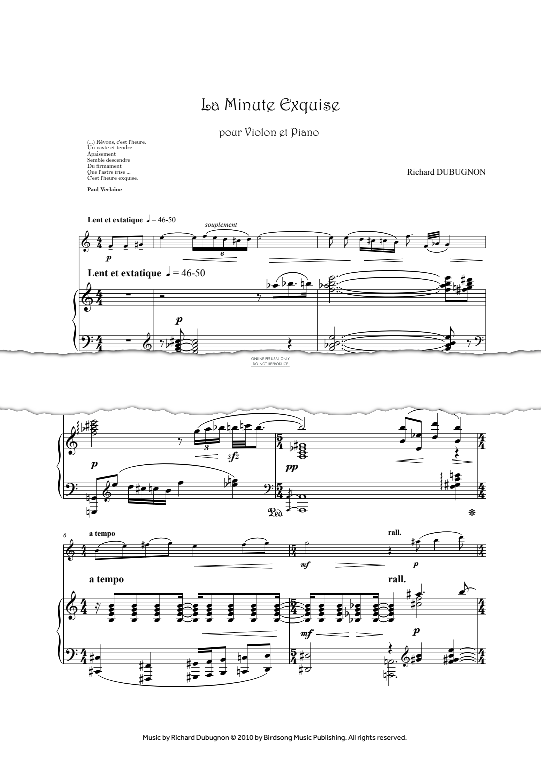 Produktgalerie: Seite 1 von 1 La Minute Exquise, Richard Dubugnon, Klavier, Violine