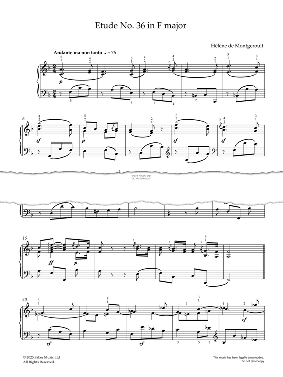 Product picture to: Etude No. 36 in F major