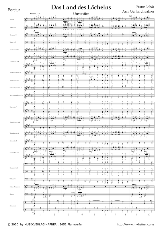 Product gallery: Page 1 of 11 Das Land des Lächelns, , (large wind orchestra)