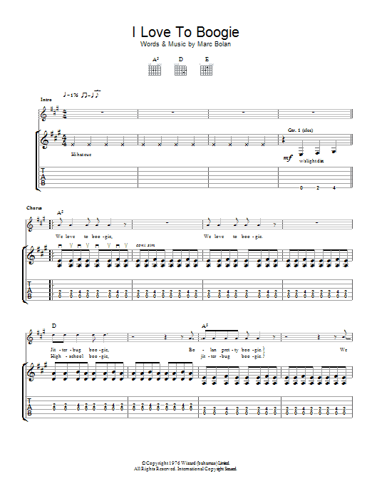 Product gallery: Page 1 of 1 I Love To Boogie, T Rex