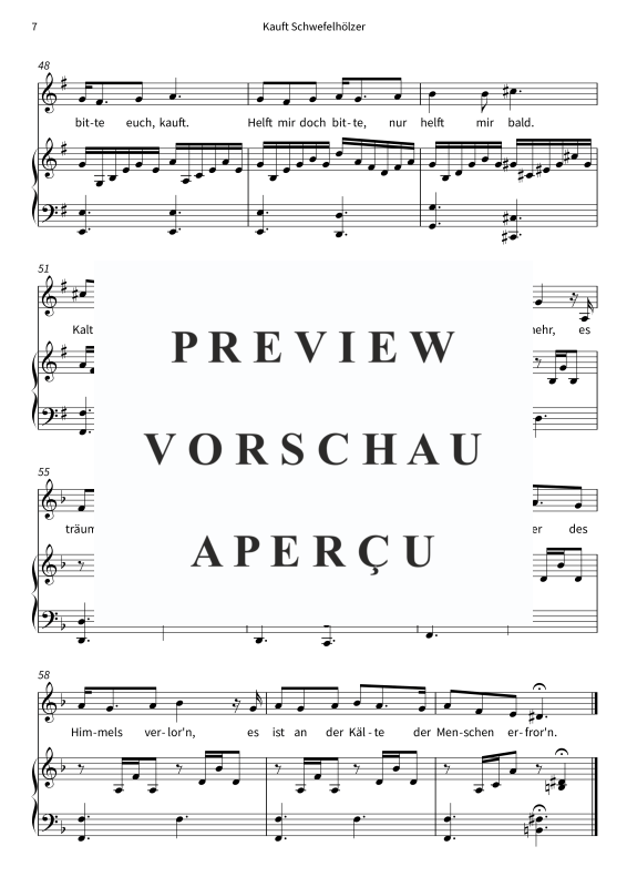 Produktgalerie: Seite 9 von 9 Kauft Schwefelhölzer, , Gesang und Klavier