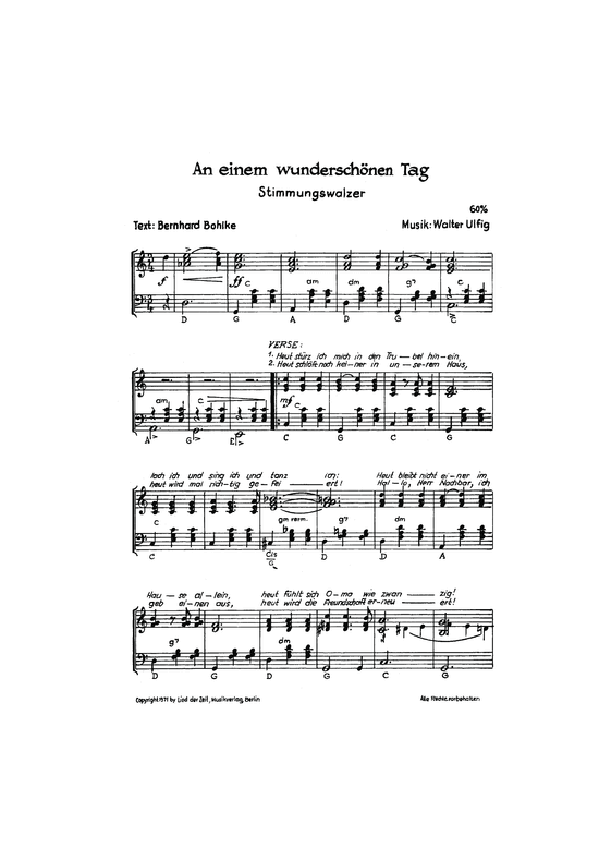 Product picture to: An einem wunderschönen Tag Stimmungswalzer