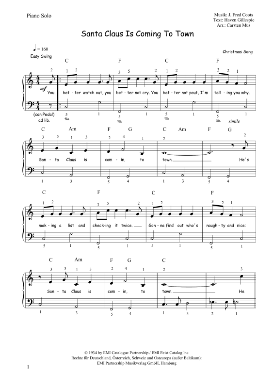 Santa Claus Is Coming To Town