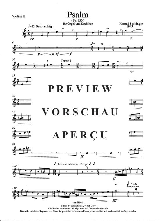 gallery: Psalm , , (Orgel + Streicher) Violine 2