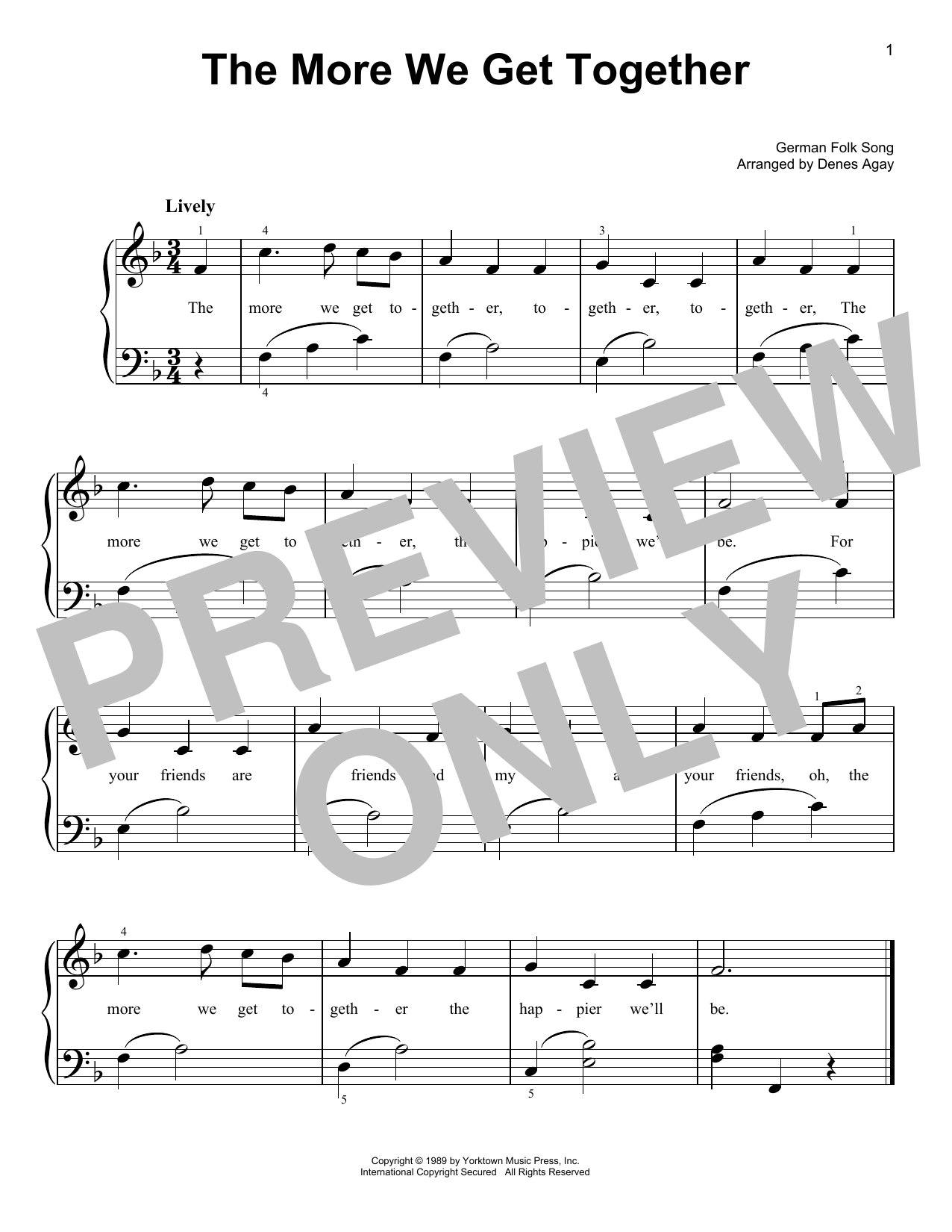 Produktbild zu: More We Get Together (arr. Denes Agay)