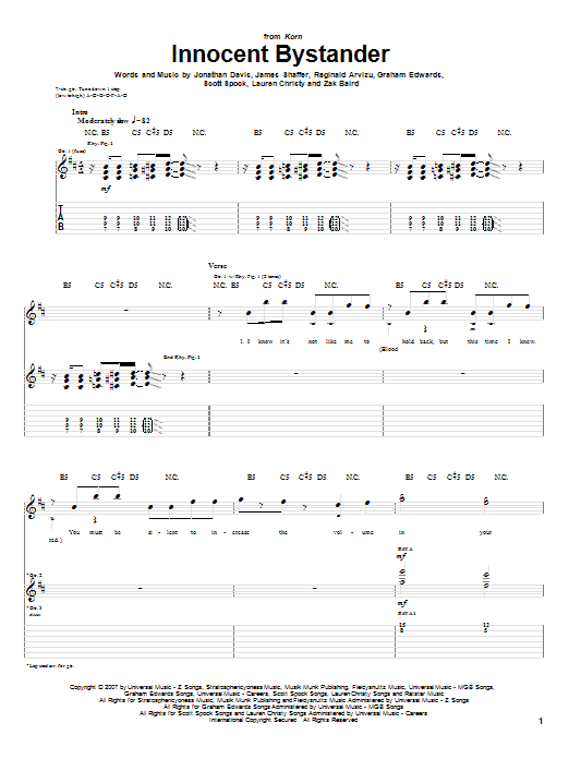Produktgalerie: Seite 1 von 1 Innocent Bystander, Korn, Gitarre