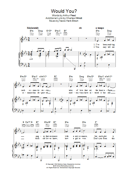Product gallery: Page 1 of 1 Would You?, Arthur Freed