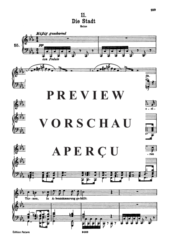 gallery: Die Stadt D.957-11 (Schwanengesang) , ,  (Gesang hoch + Klavier)