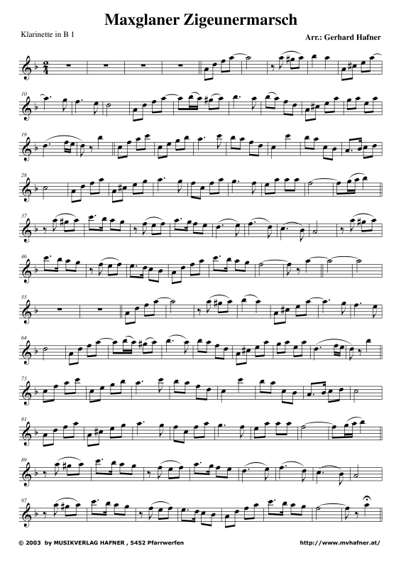 gallery: Maxglaner Zigeunermarsch, , (Klarinetten Quintett)