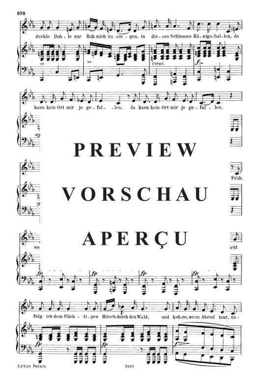 Product gallery: Page 4 of 5 Lied des gefangenen Jäger's D.843, , Low Voice and Piano