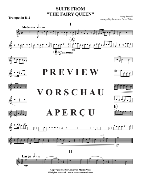 Produktgalerie: Seite 14 von 17 Suite aus "Fairy Queen" , , (Blechbläserquintett)