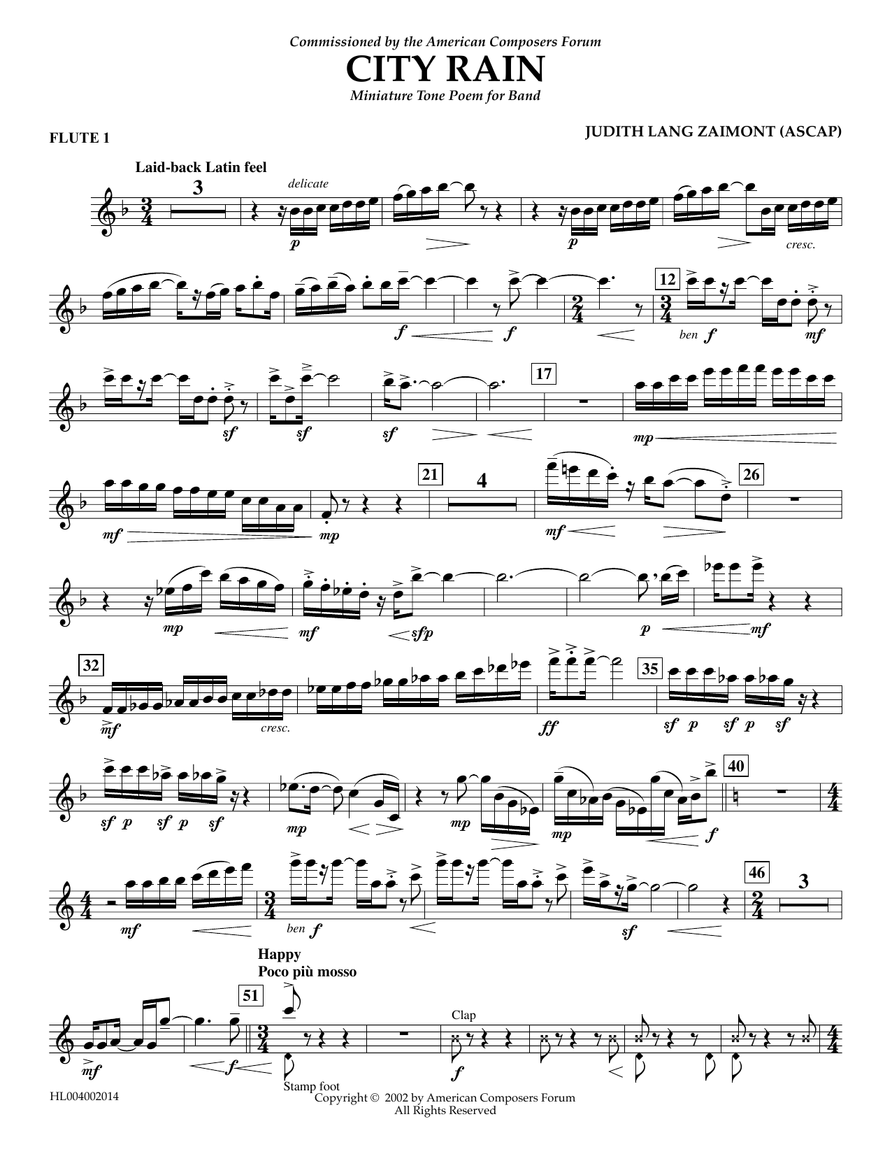 Produktbild zu: City Rain - Flute 1