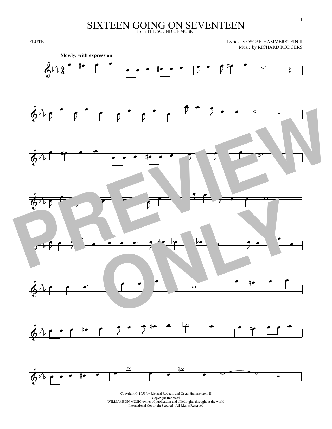 Product gallery: Page 1 of 1 Sixteen Going On Seventeen, Rodgers & Hammerstein