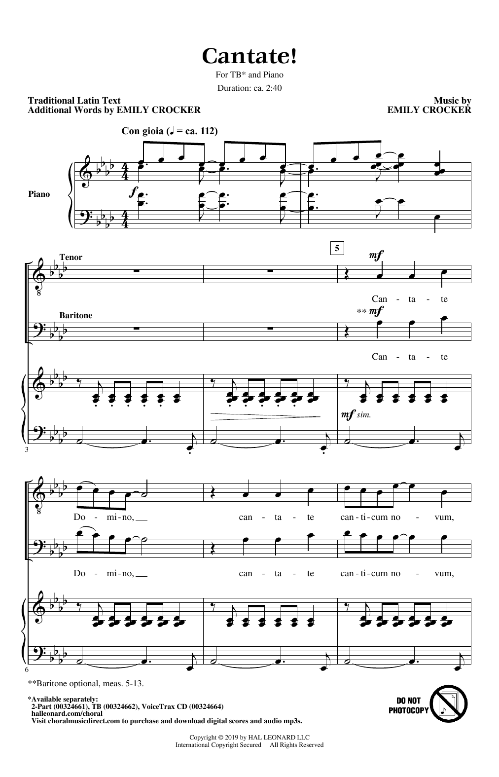 Produktgalerie: Seite 1 von 1 Cantate!, Emily Crocker, Chor