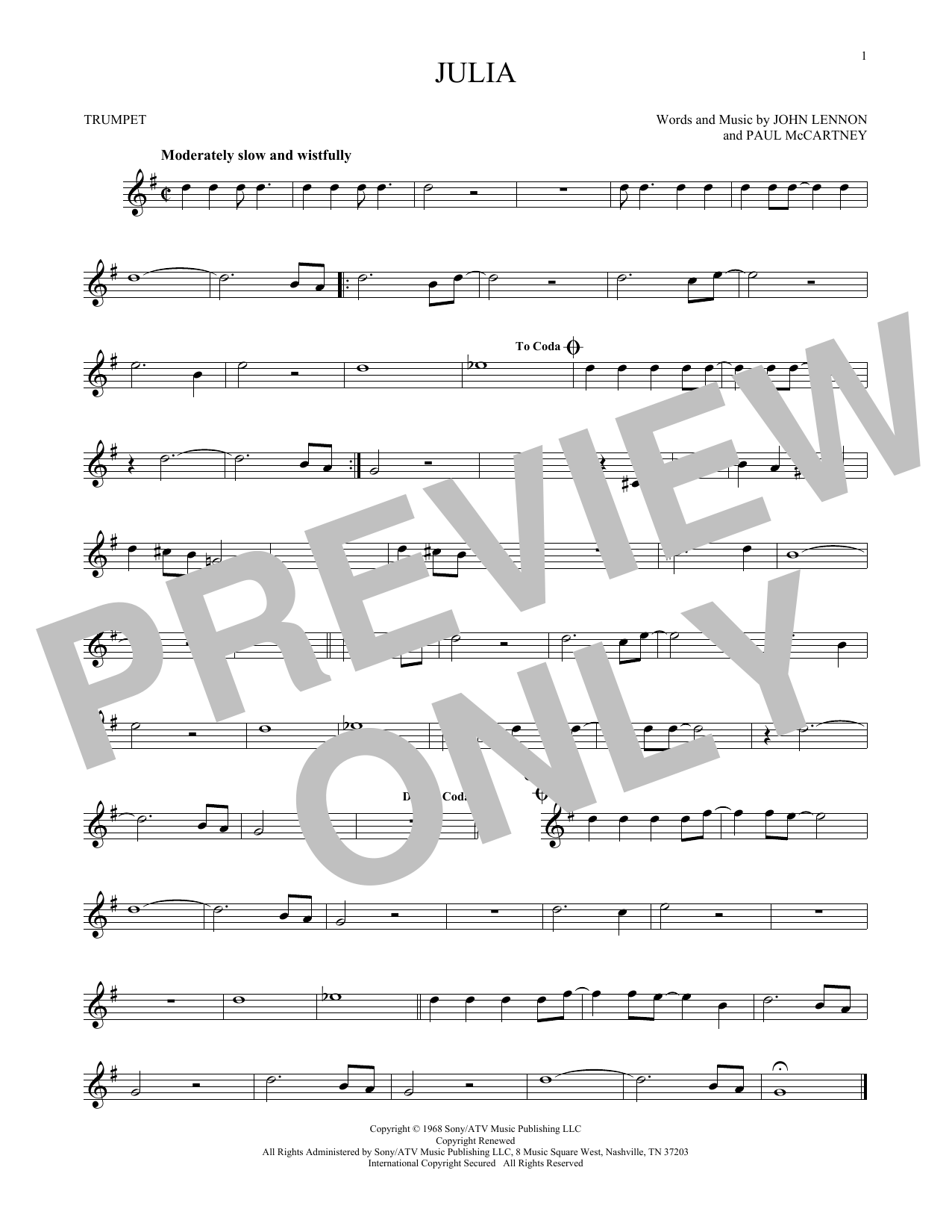 Produktgalerie: Seite 1 von 1 Julia, The Beatles, Trompete