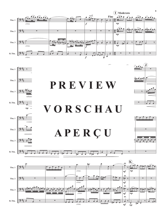 Product gallery: Page 10 of 21 Quartet in D Major, TWV 43:G2 , , (Trombone Quartet)
