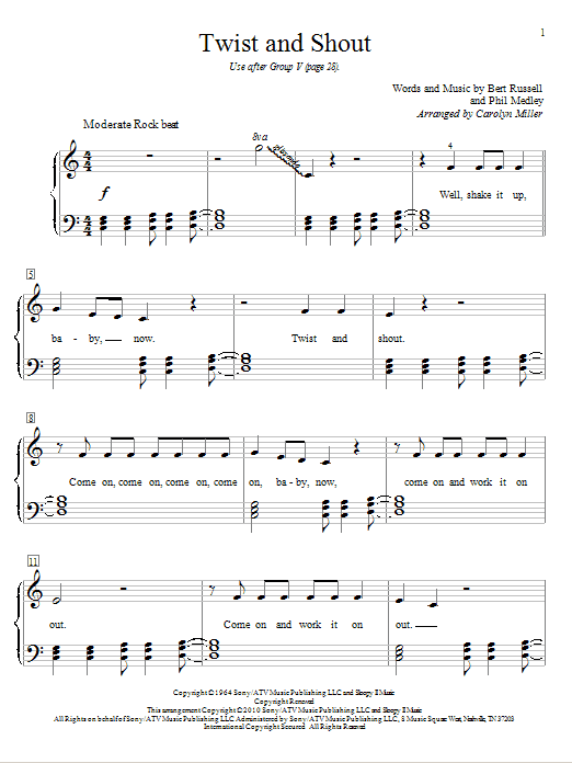 Produktgalerie: Seite 1 von 1 Twist And Shout, The Isley Brothers, Klavier