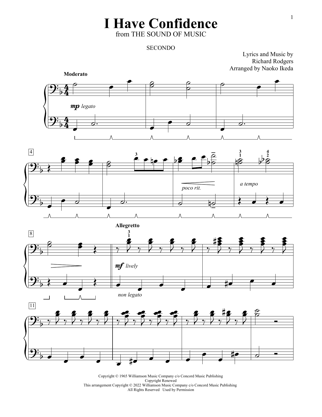 Product picture to: I Have Confidence (from The Sound Of Music) (arr. Naoko Ikeda)