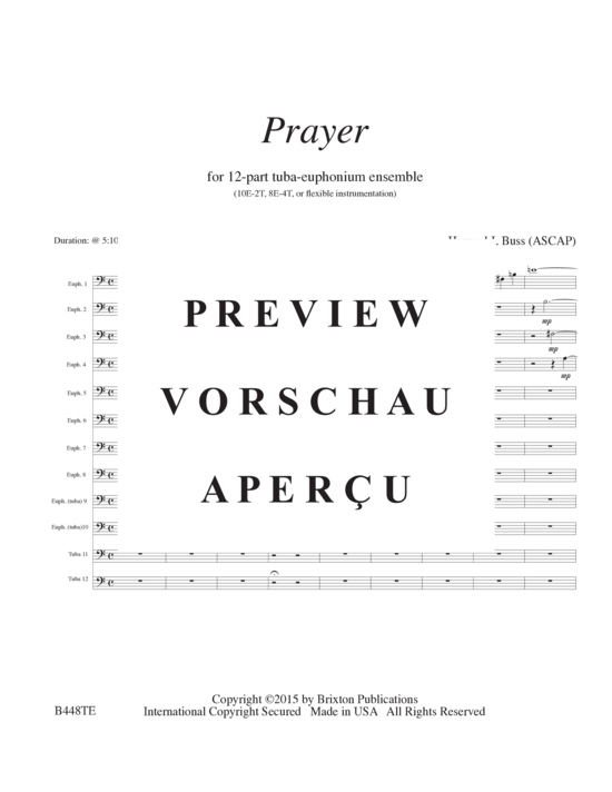 Product gallery: Page 4 of 21 Prayer , , (12-part tuba-euphonium choir)