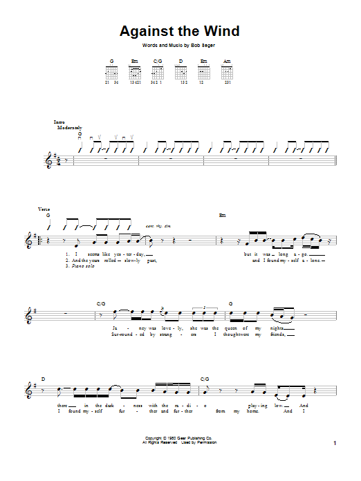 Product gallery: Page 1 of 1 Against The Wind, Bob Seger